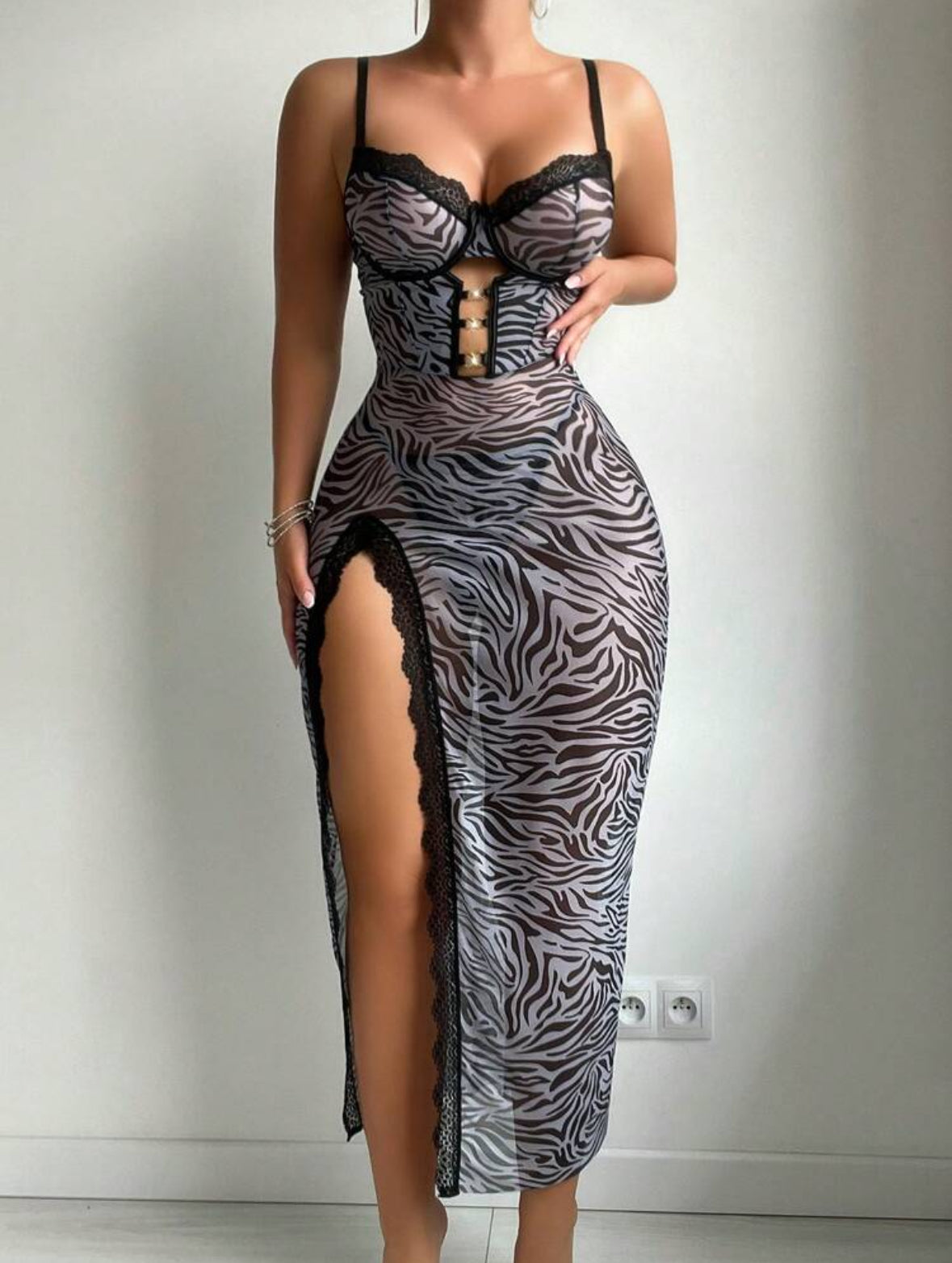 Zebra Noir Gecelik Takımı